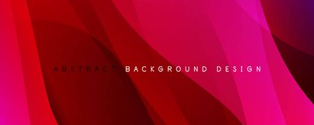Trendy simple fluid color gradient abstract background with dynamic wave line effect. Vector...