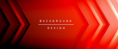 Arrow lines, technology digital template with shadows and lights on gradient background. Trendy simple fluid color gradient abstract background with dynamic straight shadow lines effectのイラスト素材