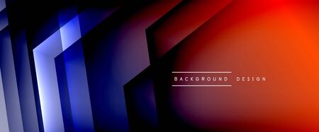 Arrow lines, technology digital template with shadows and lights on gradient background. Trendy simple fluid color gradient abstract background with dynamic straight shadow lines effectのイラスト素材