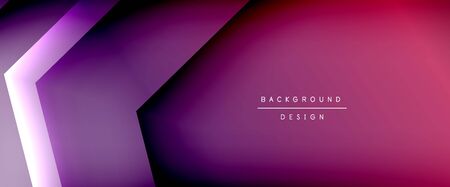 Arrow lines, technology digital template with shadows and lights on gradient background. Trendy...
