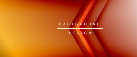 Arrow lines, technology digital template with shadows and lights on gradient background. Trendy simple fluid color gradient abstract background with dynamic straight shadow lines effectのイラスト素材