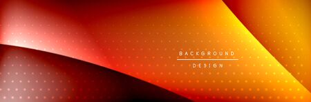 Flowing waves with 3d shadow effects and fluid gradients. Dynamic trendy abstract background. Vector Illustrationのイラスト素材