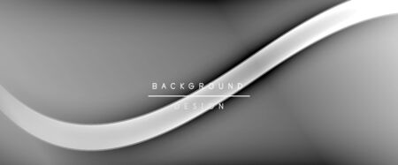 Dynamic trendy fluid color gradient abstract background with flowing wave lines. Vector Illustrationのイラスト素材