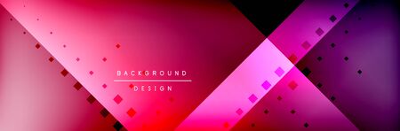 Abstract background - squares and lines composition created with lights and shadows. Technology or business digital templateのイラスト素材