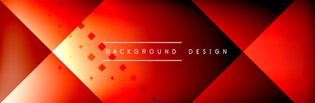 Abstract background - squares and lines composition created with lights and shadows. Technology or business digital templateのイラスト素材