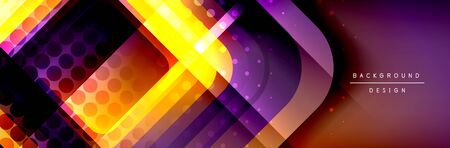 Round squares shapes composition geometric abstract background. Vector Illustrationのイラスト素材