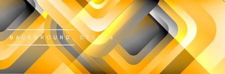 Round squares shapes composition geometric abstract background. Vector Illustrationのイラスト素材