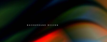Trendy simple fluid color gradient abstract background with dynamic wave line effect. Vector...