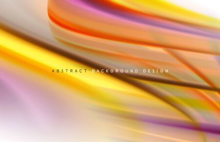 Abstract background - fluid color gradient waves, with dynamic motion line effect. Vector Illustration For Wallpaper, Banner, Background, Card, Book Illustration, landing pageのイラスト素材