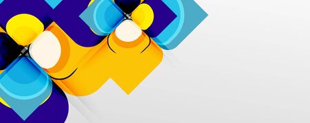 Abstract background - geometric cut paper design flower or square shape composition. Vector Illustration For Wallpaper, Banner, Background, Card, Book Illustration, landing pageのイラスト素材