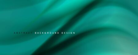 Wave liquid style lines with shadows and light on gradient backgroundのイラスト素材