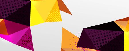 Abstract background - trendy low poly triangle shapes polygonal pattern, geometric dynamic...