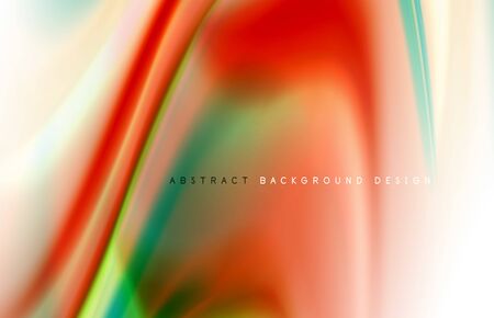 Abstract background - fluid color gradient waves, with dynamic motion line effect.のイラスト素材