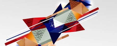 Abstract background - trendy low poly triangle shapes polygonal pattern, geometric dynamic...