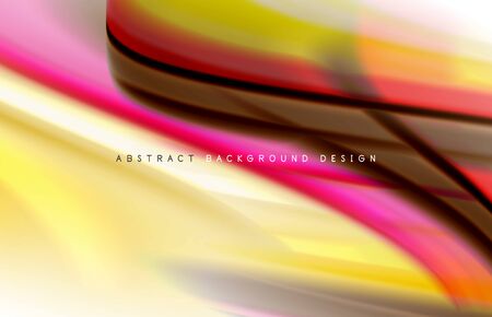 Abstract background - fluid color gradient waves, with dynamic motion line effect. Vector Illustration For Wallpaper, Banner, Background, Card, Book Illustration, landing pageのイラスト素材