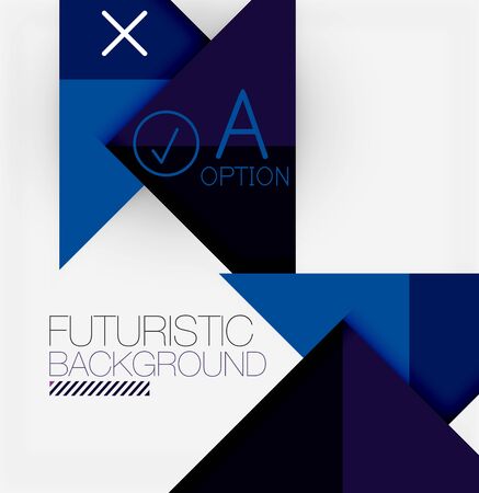 Abstract background, geometric business multicolored paper infographic - triangle frames for text, icons or graphics on light background with copyspace. Vector Illustration For Wallpaper, Banner, Background, Card, Book Illustration, landing pageのイラスト素材