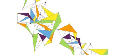 Line points connections, triangular technology design. Abstract geometric background composition For...