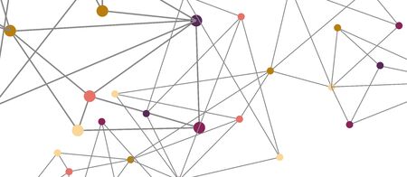 Line points connections, triangular technology design. Abstract geometric background composition For...