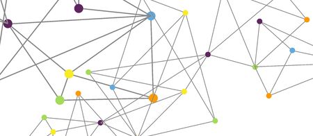 Line points connections, triangular technology design. Abstract geometric background composition For Wallpaper, Banner, Background, Card, Book Illustration, landing pageのイラスト素材