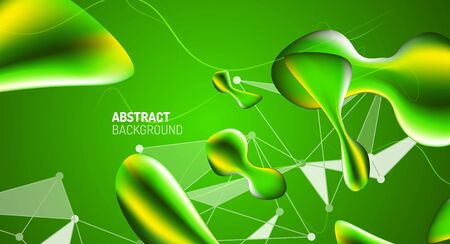 Fluid gradients, abstract liquid bubble shapes backgroundのイラスト素材