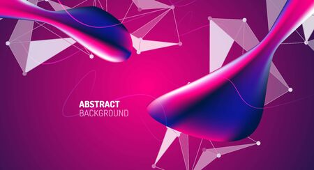 Fluid gradients, abstract liquid bubble shapes backgroundのイラスト素材