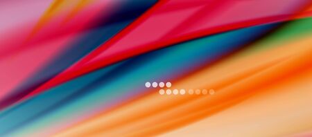 Wave lines abstract background, smooth silk design with rainbow style colors. Liquid fluid color...