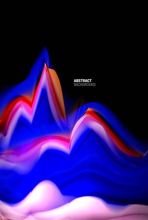 Liquid gradients abstract background, color wave pattern poster design for Wallpaper, Banner, Background, Card, Book Illustration, landing pageのイラスト素材