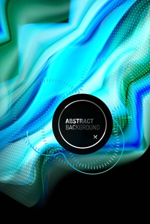 Liquid gradients abstract background, color wave pattern poster design for Wallpaper, Banner, Background, Card, Book Illustration, landing pageのイラスト素材