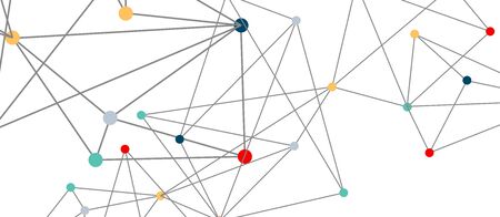 Line points connections, triangular technology design. Abstract geometric background composition For Wallpaper, Banner, Background, Card, Book Illustration, landing pageのイラスト素材