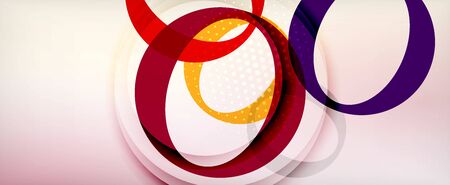 Trendy simple circle abstract background, dynamic motion concept. Vector Illustration For Wallpaper, Banner, Background, Card, Book Illustration, landing pageのイラスト素材