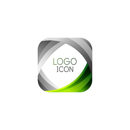 Business trendy geometric square logo design template with bright clean colorsのイラスト素材