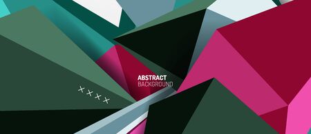 Trendy simple triangle abstract background, dynamic motion concept. Vector Illustration For...