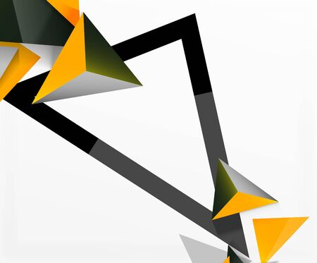 Abstract background, mosaic 3d triangles composition, low poly style design. Vector Illustration For Wallpaper, Banner, Background, Card, Book Illustration, landing pageのイラスト素材