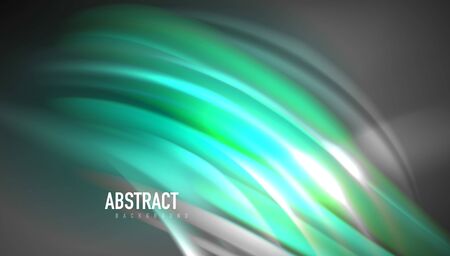 Creative fluid wave lines abstract background. Trendy abstract layout template for business or technology presentation, internet poster or web brochure cover, wallpaperのイラスト素材