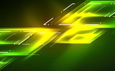 Dynamic neon shiny abstract background. Trendy abstract layout template for business or technology presentation, internet poster or web brochure cover, wallpaperのイラスト素材