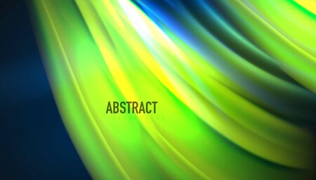 Creative fluid wave lines abstract background. Trendy abstract layout template for business or technology presentation, internet poster or web brochure cover, wallpaperのイラスト素材