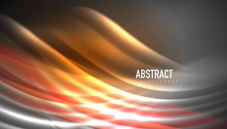 Creative fluid wave lines abstract background. Trendy abstract layout template for business or technology presentation, internet poster or web brochure cover, wallpaperのイラスト素材
