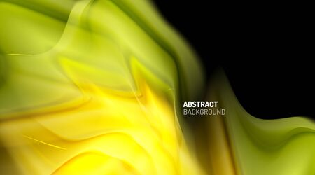 Liquid colors fluid gradients on black backgroundのイラスト素材