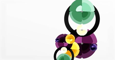 Abstract background, trendy color circles geometrical composition. Vector Illustration For Wallpaper, Banner, Background, Card, Book Illustration, landing pageのイラスト素材