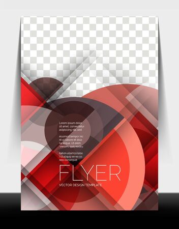 A4 flyer annual report circle design, vector background print templateのイラスト素材