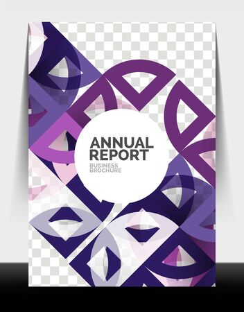 Business flyer annual report, circle and triangle shapes modern designのイラスト素材