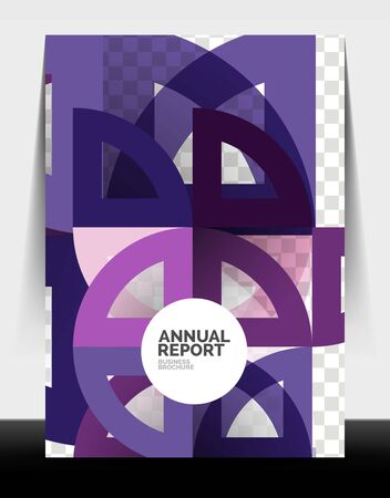 Business flyer annual report, circle and triangle shapes modern designのイラスト素材
