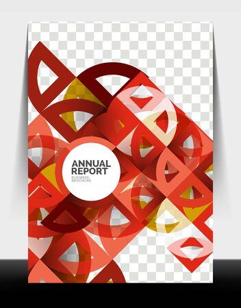 Business flyer annual report, circle and triangle shapes modern designのイラスト素材