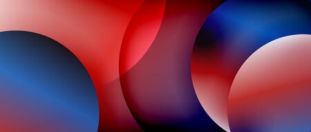 Circle modern geometric abstract background with liquid gradients
