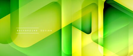 Triangle shapes geometric abstract background. 3D shadow effects and fluid gradients. Modern overlapping forms wallpaper for your text messageのイラスト素材