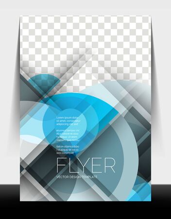 A4 flyer annual report circle design, vector background print templateのイラスト素材