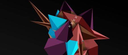 Trendy simple triangle abstract background, dynamic motion concept. Vector Illustration For Wallpaper, Banner, Background, Card, Book Illustration, landing pageのイラスト素材