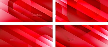 Set of hexagon geometric shapes and fluid gradients with 3d shadow and light straight lines, minimal abstract backgroundsのイラスト素材