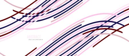 abstract moving colorful lines vector backgrounds for cover, placard, poster, banner or flyerのイラスト素材