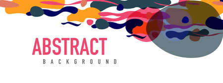 Trendy liquid style shapes abstract design, dynamic vector background for placards, brochures, posters, web landing pages, covers or bannersのイラスト素材